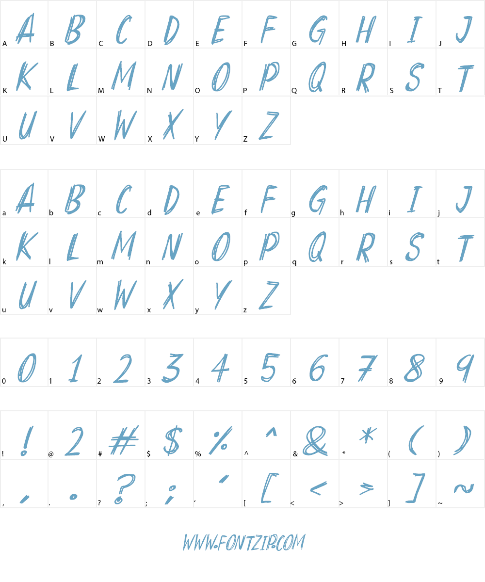 Superscratchy Font Character